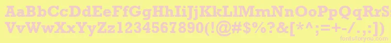 AstuteSsiBold Font – Pink Fonts on Yellow Background