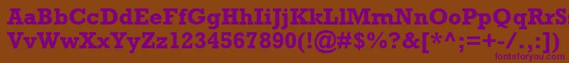 AstuteSsiBold Font – Purple Fonts on Brown Background