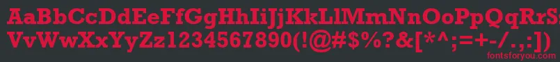 AstuteSsiBold Font – Red Fonts on Black Background