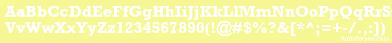 AstuteSsiBold Font – White Fonts on Yellow Background