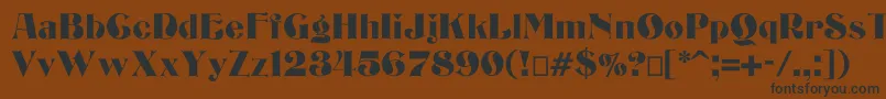 Bizarrerie-fontti – mustat fontit ruskealla taustalla