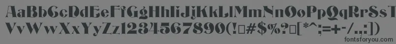 Шрифт Bizarrerie – чёрные шрифты на сером фоне