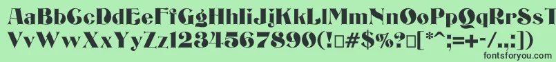 Шрифт Bizarrerie – чёрные шрифты на зелёном фоне