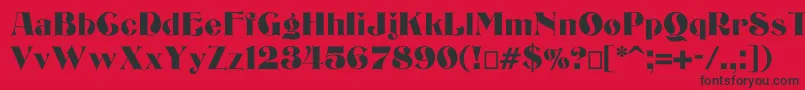Bizarrerie Font – Black Fonts on Red Background