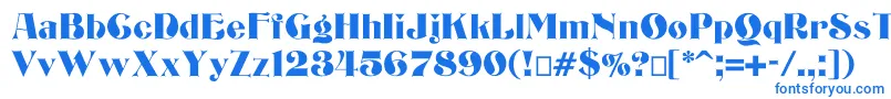 Шрифт Bizarrerie – синие шрифты