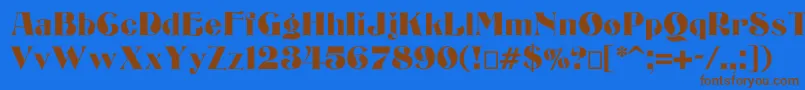 Bizarrerie Font – Brown Fonts on Blue Background