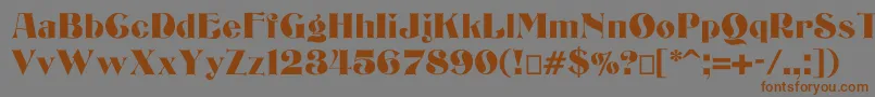 Bizarrerie-fontti – ruskeat fontit harmaalla taustalla