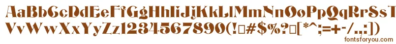 Шрифт Bizarrerie – коричневые шрифты