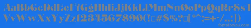 Bizarrerie Font – Gray Fonts on Blue Background