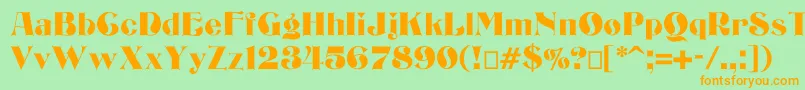 Bizarrerie Font – Orange Fonts on Green Background