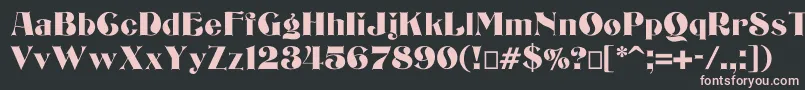 Bizarrerie Font – Pink Fonts on Black Background