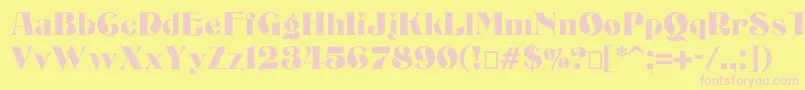Bizarrerie Font – Pink Fonts on Yellow Background