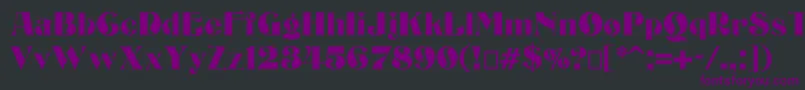 Bizarrerie Font – Purple Fonts on Black Background