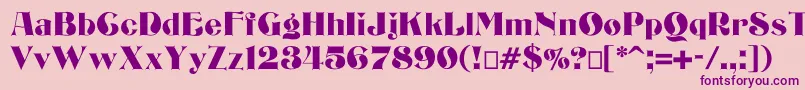 Шрифт Bizarrerie – фиолетовые шрифты на розовом фоне