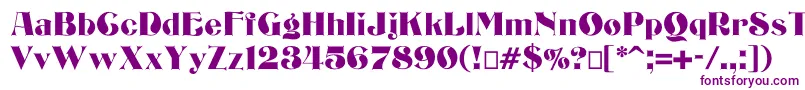 Bizarrerie Font – Purple Fonts on White Background