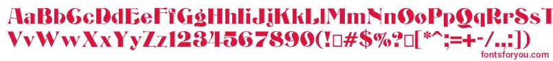 Шрифт Bizarrerie – красные шрифты на белом фоне