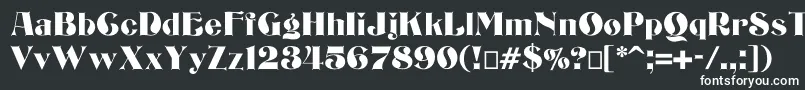 Шрифт Bizarrerie – белые шрифты на чёрном фоне