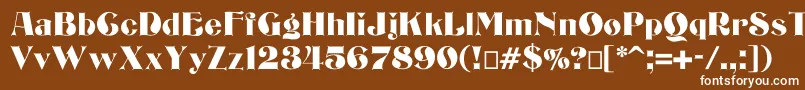 Шрифт Bizarrerie – белые шрифты на коричневом фоне