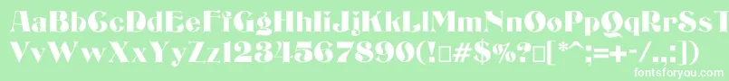 Bizarrerie Font – White Fonts on Green Background