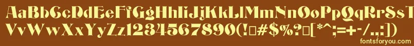 Bizarrerie Font – Yellow Fonts on Brown Background