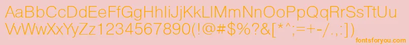 Pragmaticalightcftt Font – Orange Fonts on Pink Background