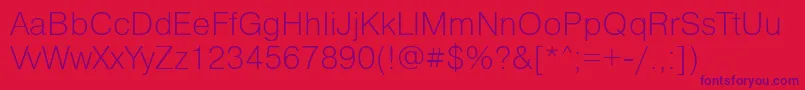 Pragmaticalightcftt Font – Purple Fonts on Red Background