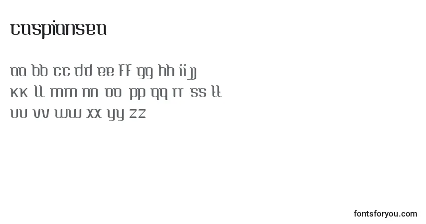 Шрифт CaspianSea – алфавит, цифры, специальные символы