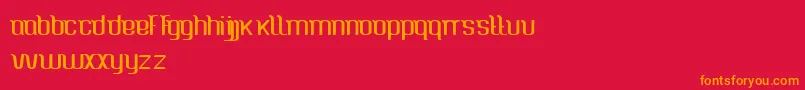 CaspianSea Font – Orange Fonts on Red Background