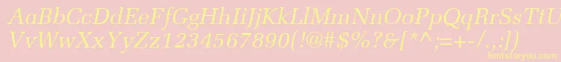 MeliorLtItalic Font – Yellow Fonts on Pink Background