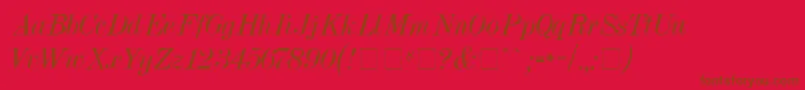 PolarSsiItalic Font – Brown Fonts on Red Background
