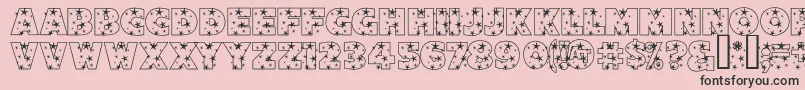 StarlightSansJl Font – Black Fonts on Pink Background