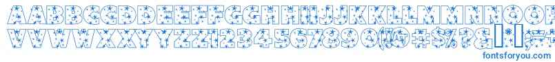 StarlightSansJl Font – Blue Fonts on White Background