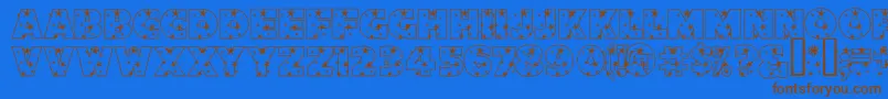 StarlightSansJl Font – Brown Fonts on Blue Background