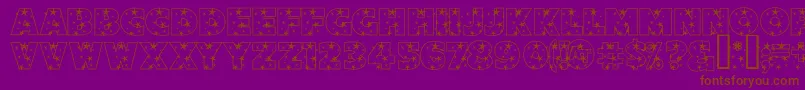 StarlightSansJl Font – Brown Fonts on Purple Background