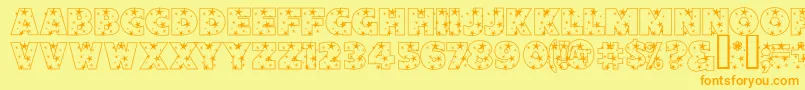 StarlightSansJl Font – Orange Fonts on Yellow Background