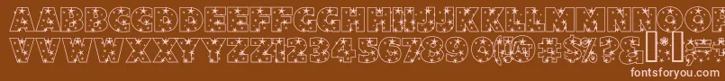 StarlightSansJl Font – Pink Fonts on Brown Background