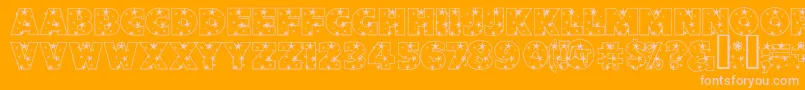 StarlightSansJl Font – Pink Fonts on Orange Background