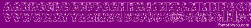 StarlightSansJl Font – Pink Fonts on Purple Background