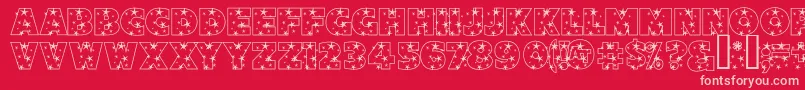 StarlightSansJl Font – Pink Fonts on Red Background