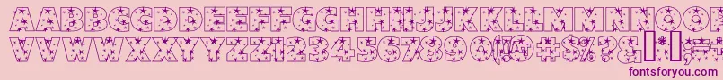 StarlightSansJl Font – Purple Fonts on Pink Background