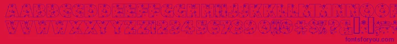 StarlightSansJl Font – Purple Fonts on Red Background