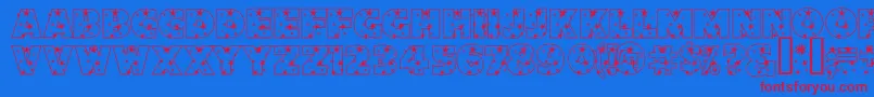 StarlightSansJl Font – Red Fonts on Blue Background