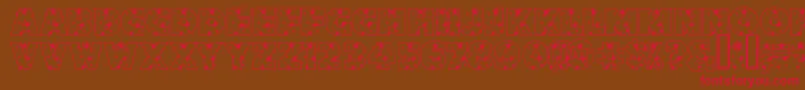 StarlightSansJl Font – Red Fonts on Brown Background