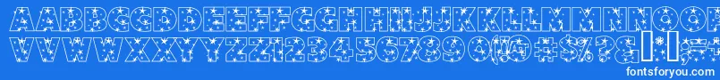 StarlightSansJl Font – White Fonts on Blue Background