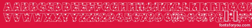 StarlightSansJl Font – White Fonts on Red Background
