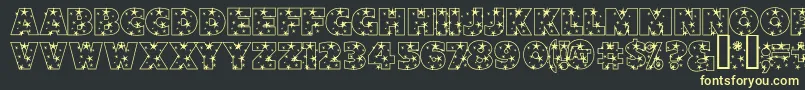 StarlightSansJl Font – Yellow Fonts on Black Background