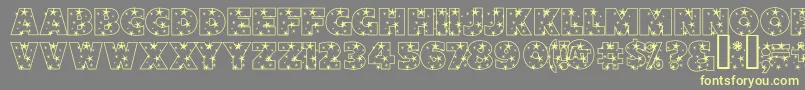 StarlightSansJl Font – Yellow Fonts on Gray Background