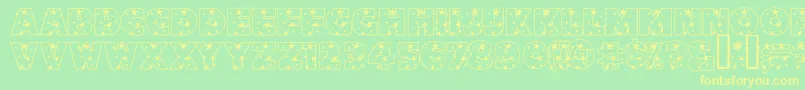 More about StarlightSansJl Font StarlightSansJl Font – Yellow Fonts on Green Background