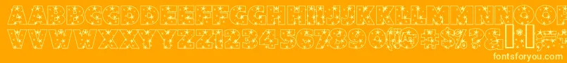 StarlightSansJl Font – Yellow Fonts on Orange Background