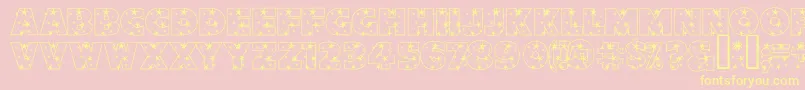 StarlightSansJl Font – Yellow Fonts on Pink Background